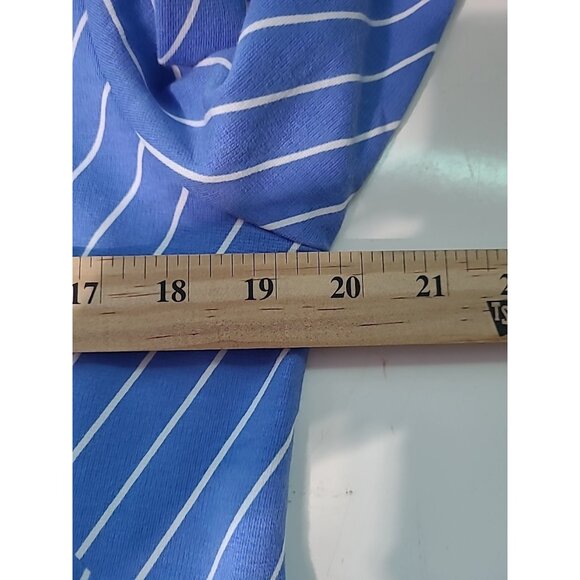 Bob Mackie Wearable Art Jacket Full Zip Size M Womens Blue Stripe Floral Vtg NWT - Picture 4 of 15